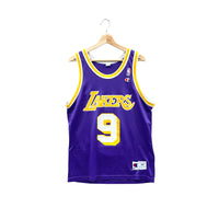 Vintage 1990's Champion LA Lakers Van Exel #9 NBA Jersey