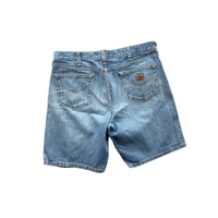 Vintage Carhartt Men's Distressed Relaxed Fit Denim Shorts 33W