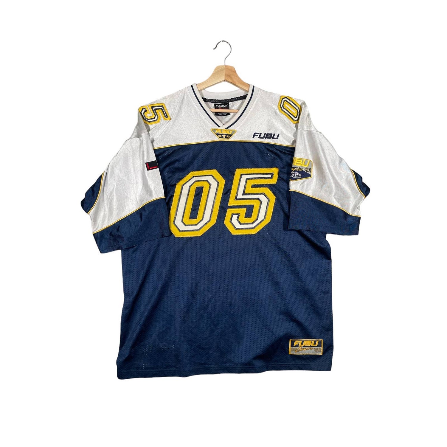 Y2K Fubu Sports Collection Blue Football Mesh Jersey