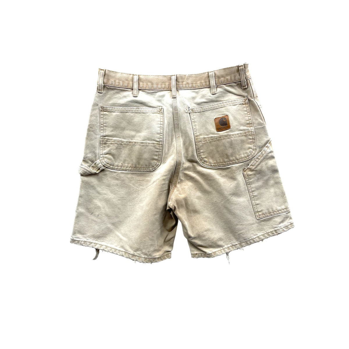 Vintage 1990's Carhartt Distressed Tan Carpenter Shorts