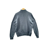 Vintage Ralph Lauren Men's Dark Gray 1/4 Zip Pullover Sweater