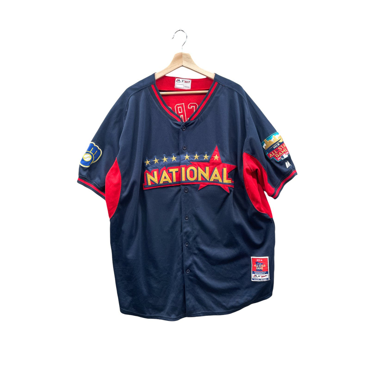 Vintage Majestic MLB 2014 All Star Game Lucroy Baseball Jersey