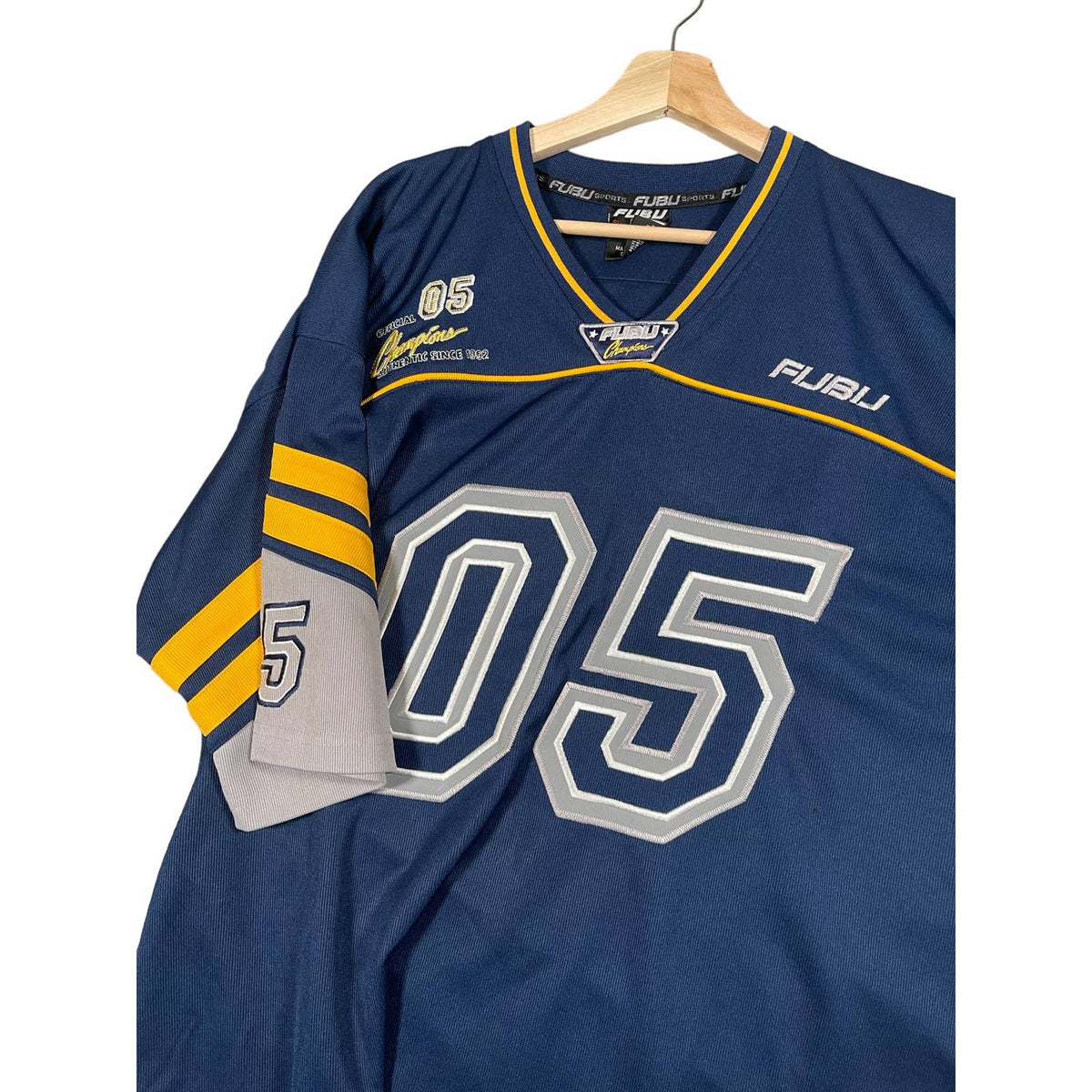 Y2K Fubu Sports Collection Navy Football Mesh Jersey