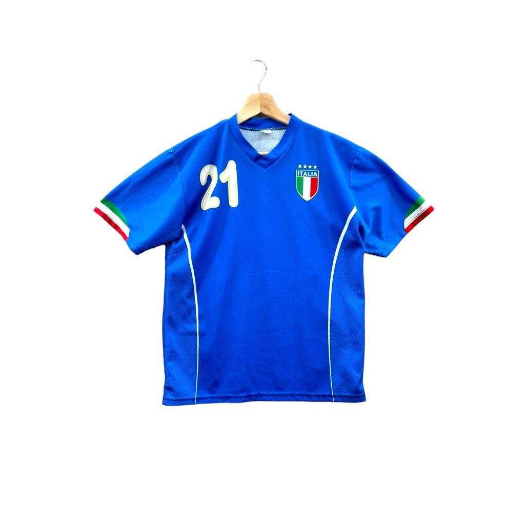 Vintage 1990's Italia Pirlo #21 Soccer Futbol Jersey