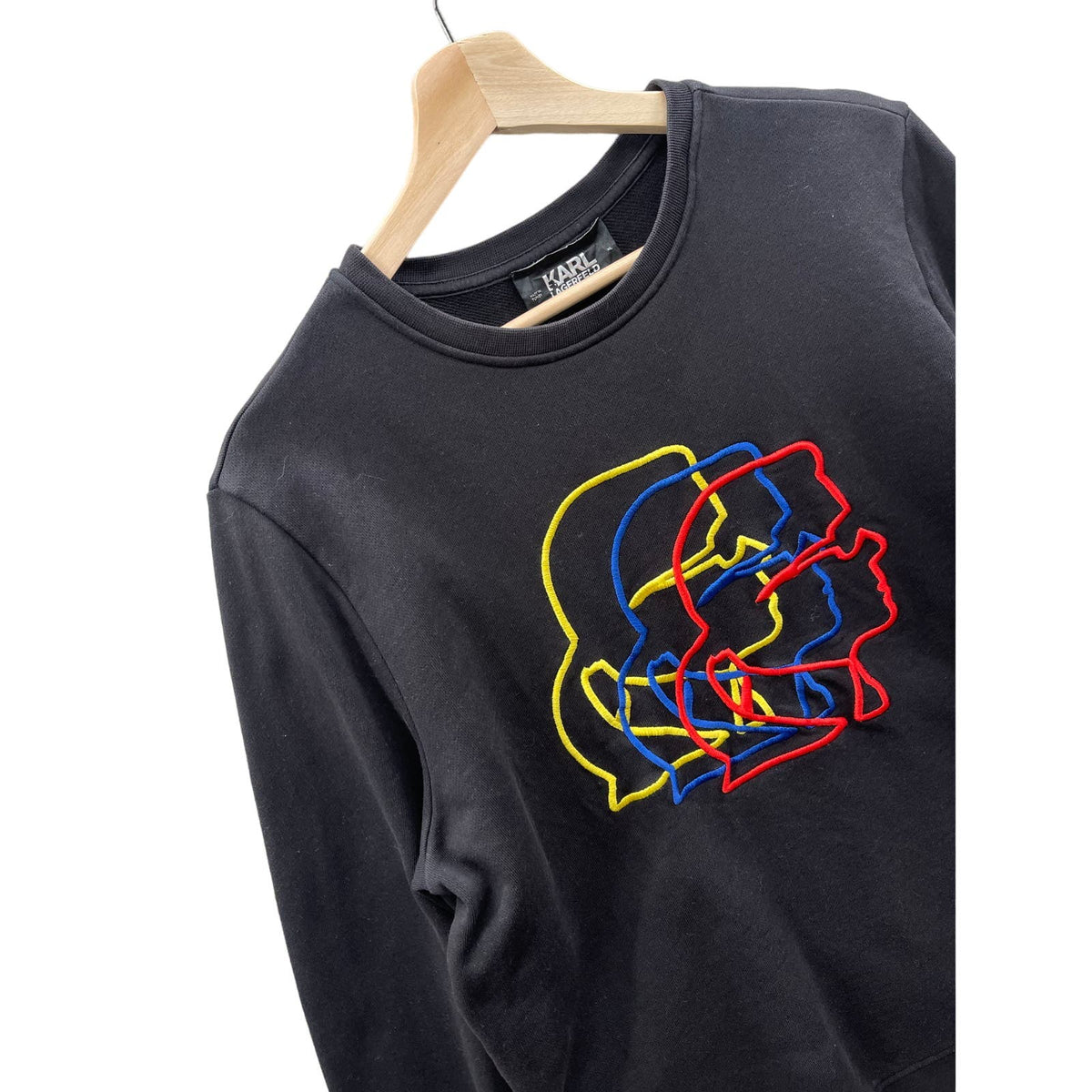 Vintage Karl Lagerfeld Abstract Graphic Embroidered Crewneck