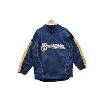 Majestic Milwaukee Brewers Cool Base 1/4 Zip Pullover Windbreaker