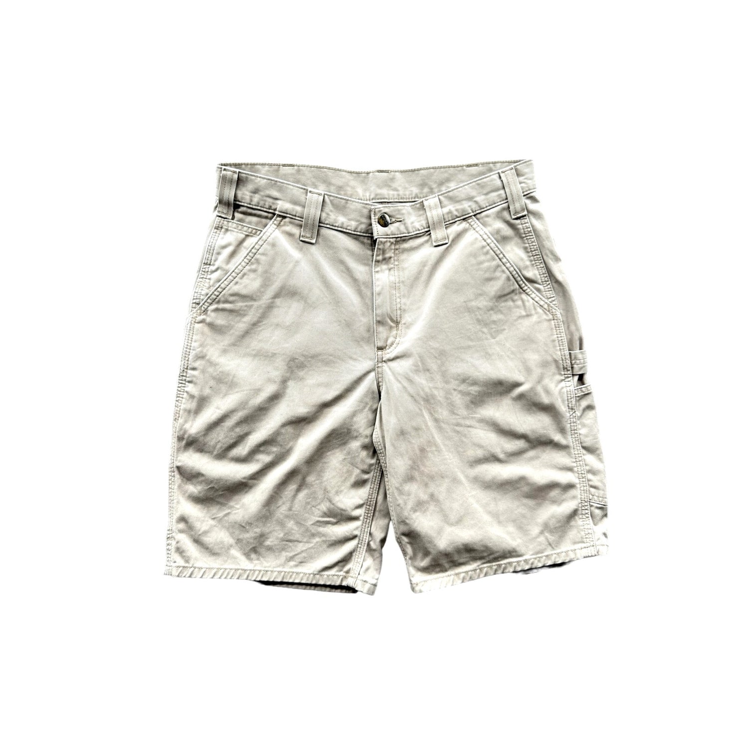 2000's Carhartt Tan Cotton Canvas Workwear Shorts