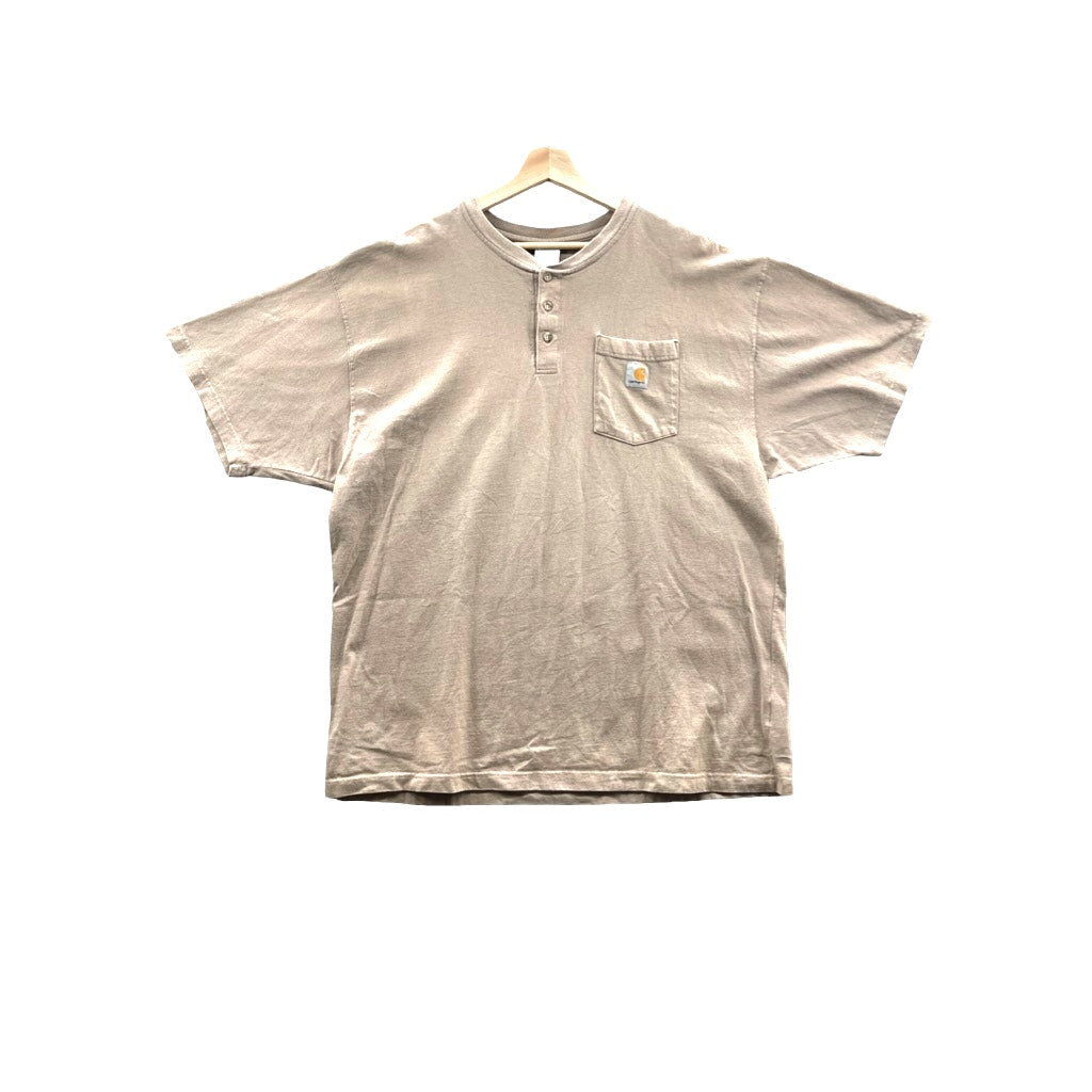 Vintage 2000's Carhartt Tan Heavyweight Henley T-Shirt