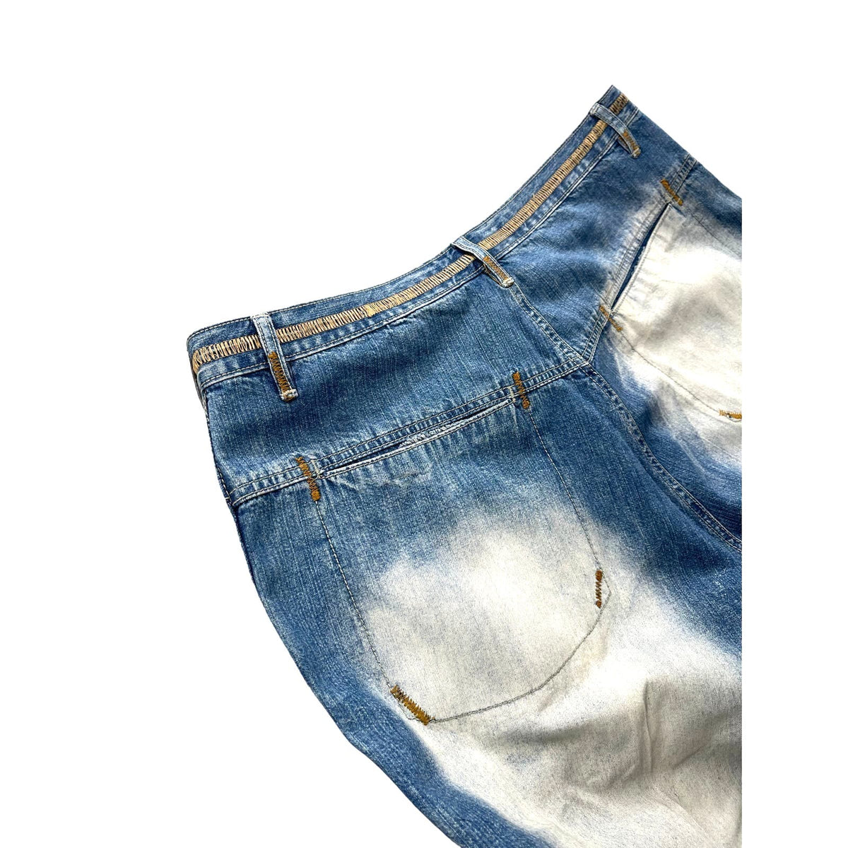 Vintage Vokal Embroidered Light Wash Baggy Denim Jean Shorts