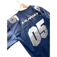 Vintage Fubu x XLARGE Navy Gradient Mesh Football Jersey