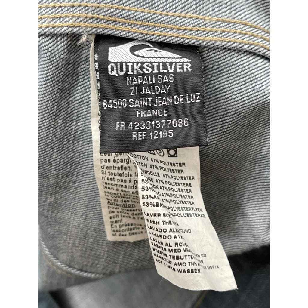 Vintage Quiksilver Denim Development Denim Trucker Jacket