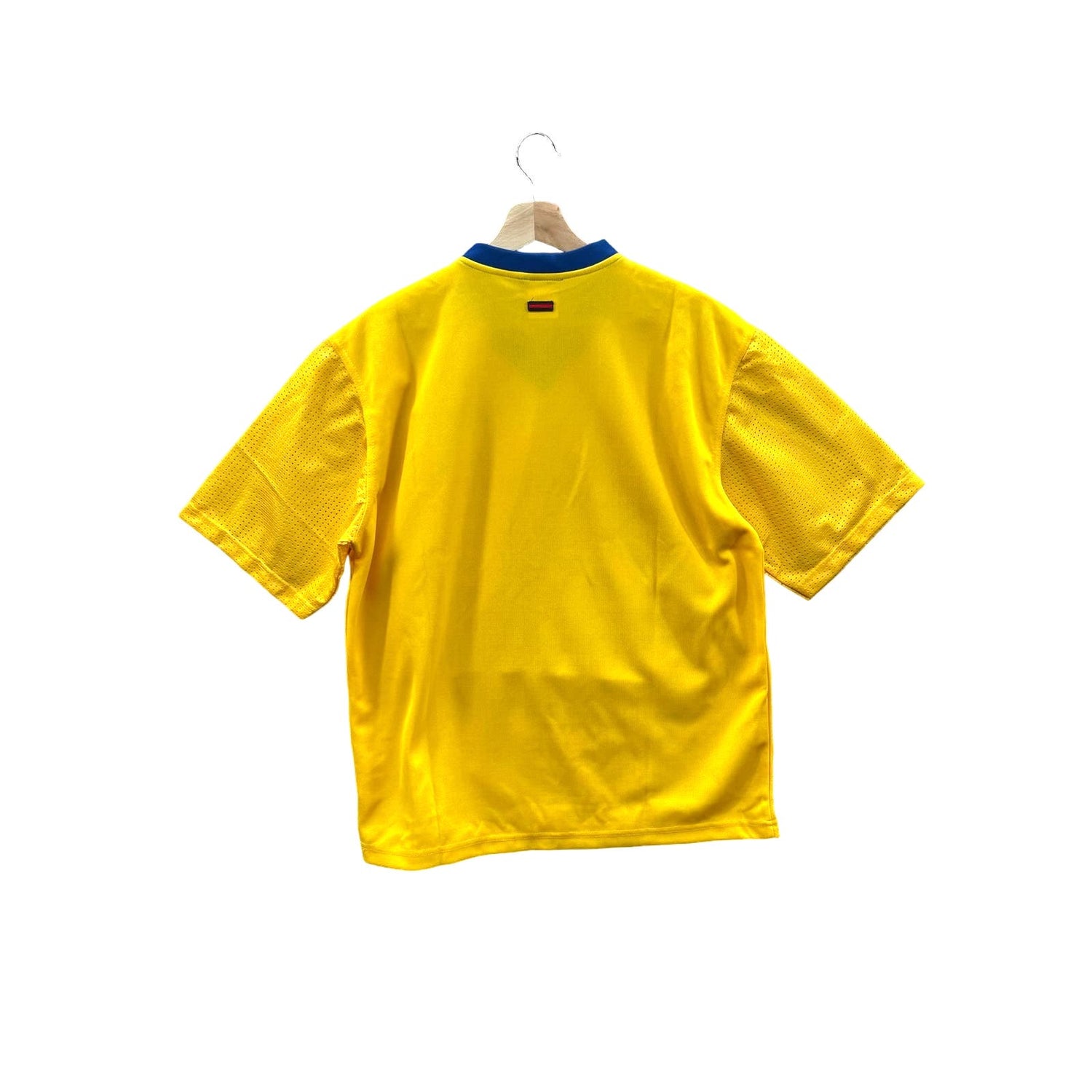 Vintage Fubu Jeans Yellow/Blue Mesh Soccer Jersey