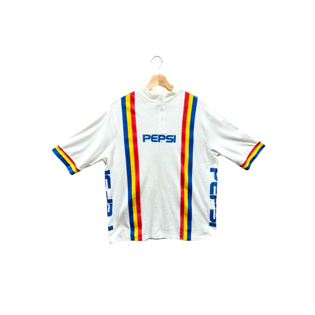 Vintage 1990's Pepsi 1/4 Zip Biking Cycling Shirt