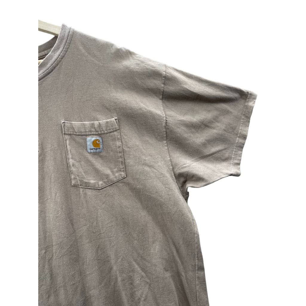 Vintage 1990's Carhartt Tan Henley Pocket T-Shirt