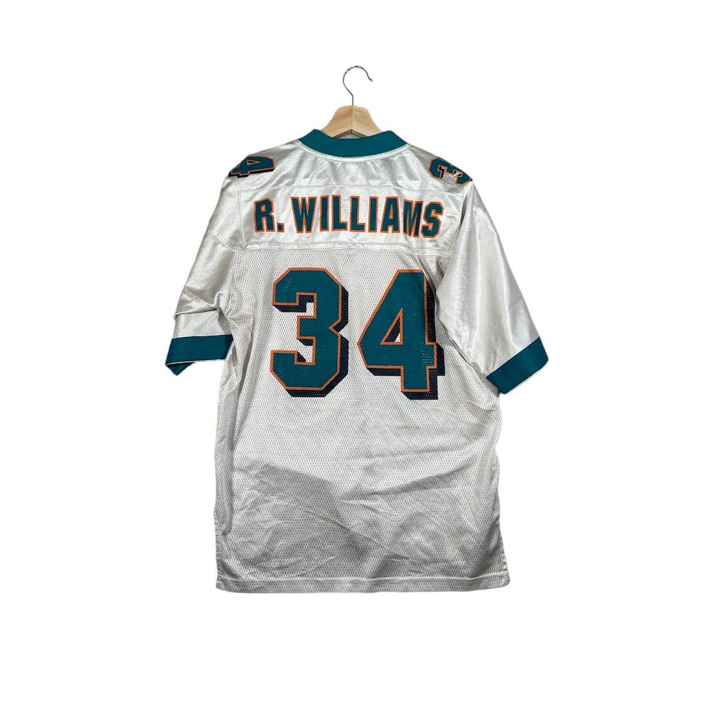 Vintage 1990's Miami Dolphins Ricky Williams #34 NFL Reebok Jersey