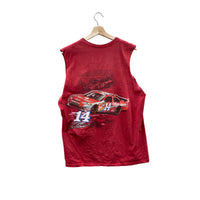 Vintage 2000's Tony Stewart Nascar Racing Distressed Cut Off Graphic T-Shirt