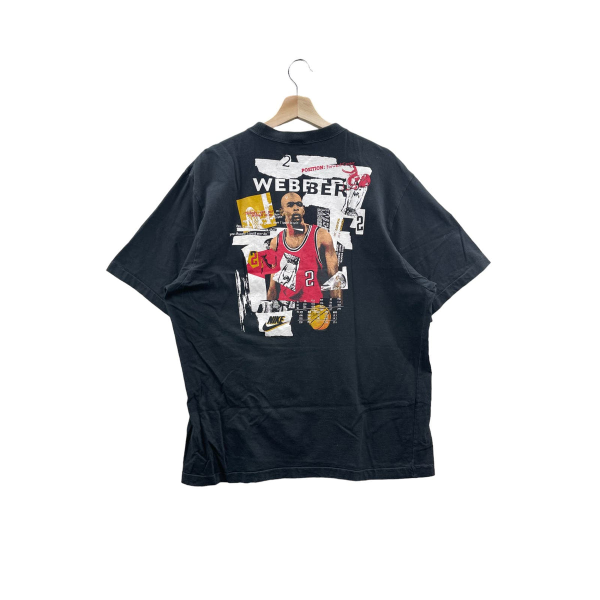 Vintage 1990's Nike Basketball Chris Webber Graphic T-Shirt