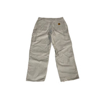 Vintage 2000's Carhartt Distressed Stone Grey Carpenter Pants