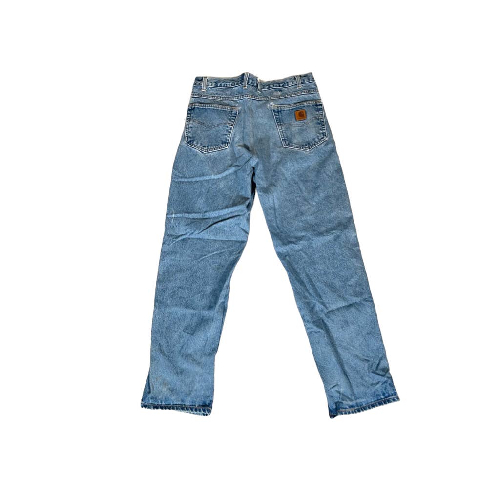 Vintage Carhartt Distressed Light Blue Denim Jeans 32x28