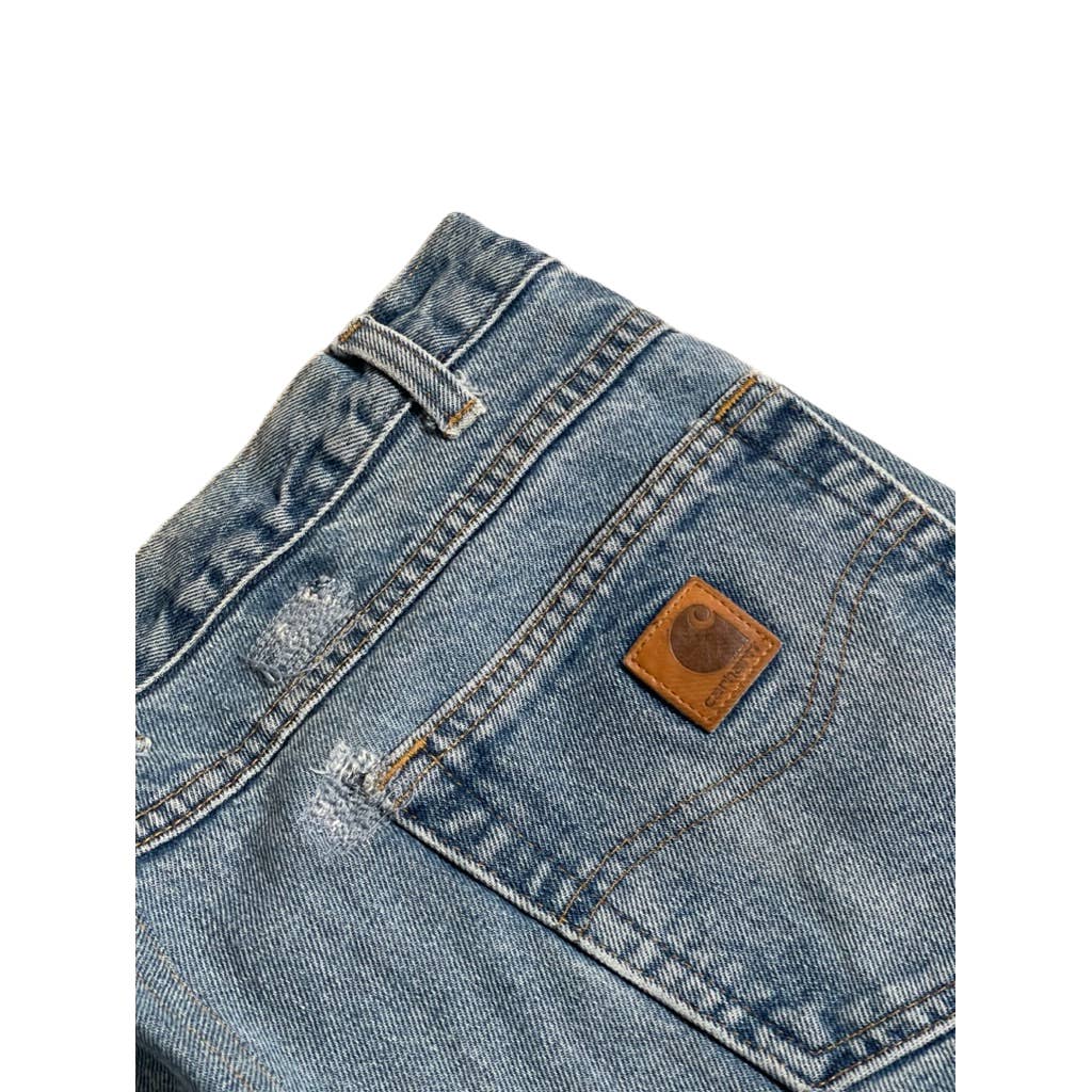 Vintage Carhartt Distressed Light Blue Denim Jeans 32x28