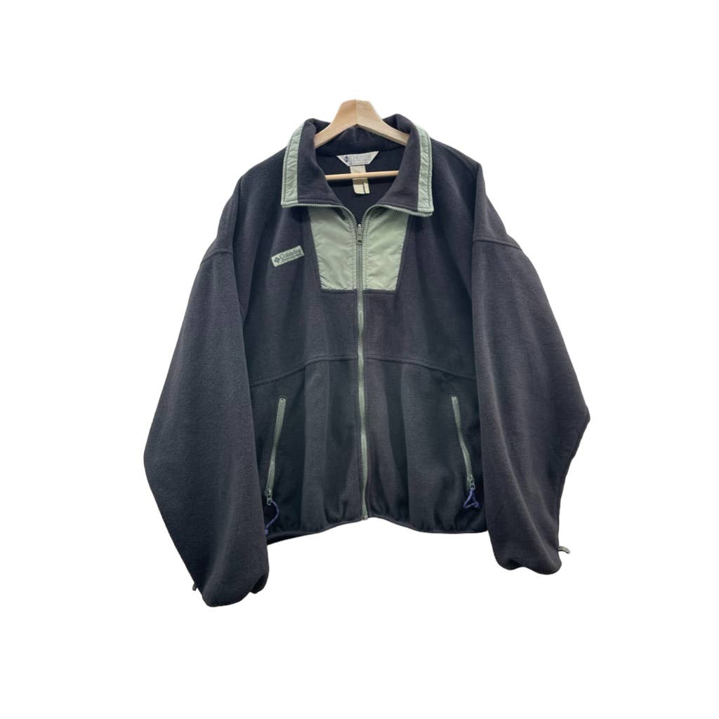 Vintage 1990's Columbia Two Tone Zip Up Fleece Jacket