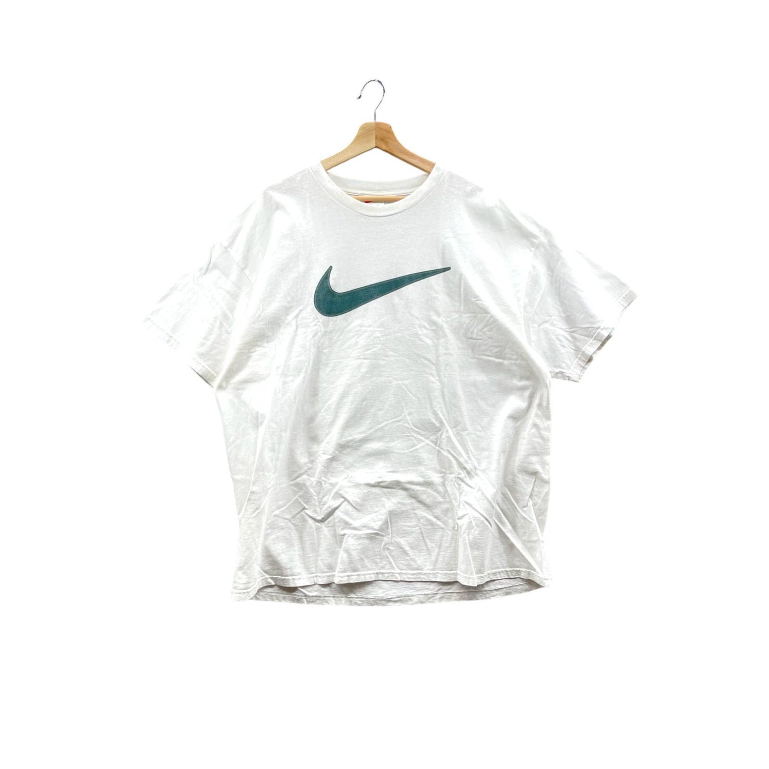 Vintage 1990's Nike Green Swoosh Graphic T-Shirt