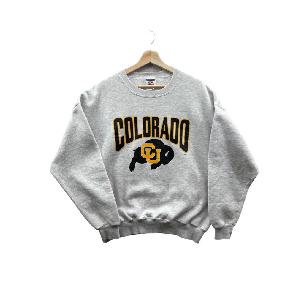 Vintage 1990's Colorado University College Crest Logo Crewneck