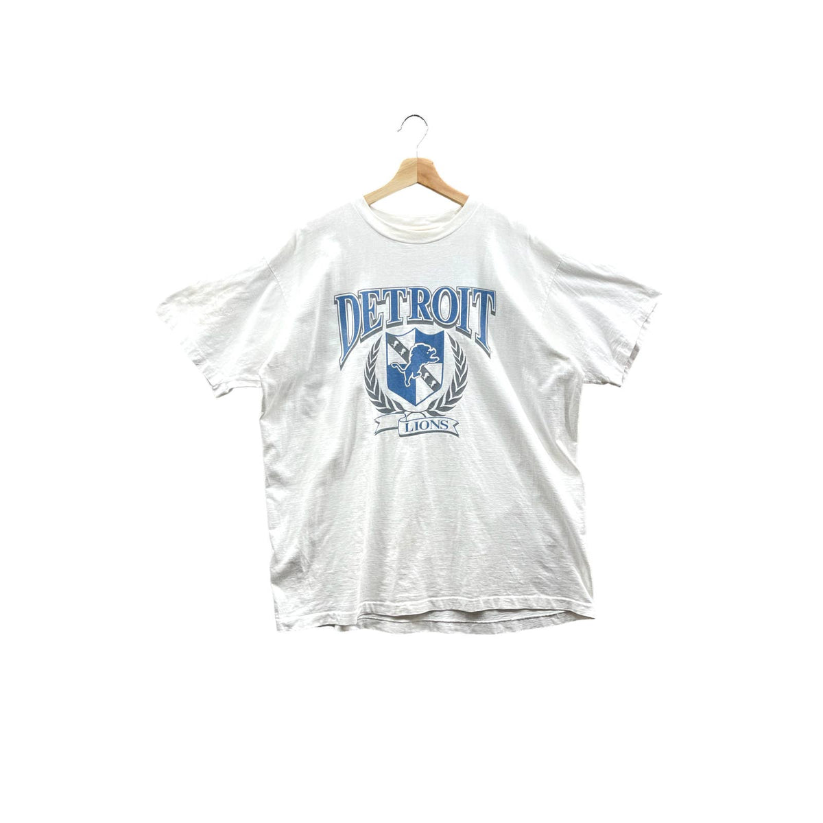 Vintage 1990's Detroit Lions Crest Logo NFL Graphic T-Shirt