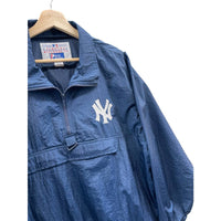 Vintage 1990's New York Yankees Pro Player MLB Team Logo Quarter Zip Jacket
