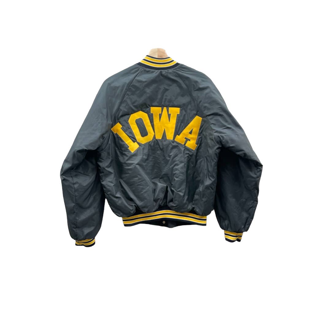 Vintage 1990's Iowa Buckeyes Collegiate Nylon Bomber Jacket