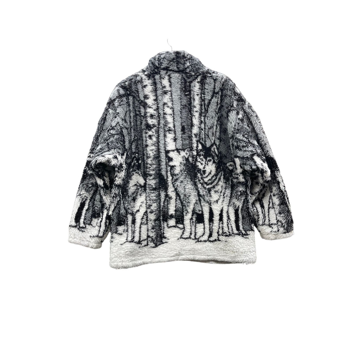Vintage 1990's Outdoor Wolfpack Animal Full Zip Fleece Jacket