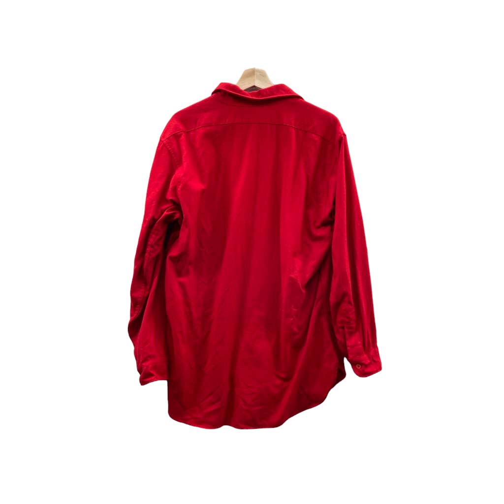 Vintage 1990's Pendleton Red Virgin Wool Button-Up Shirt