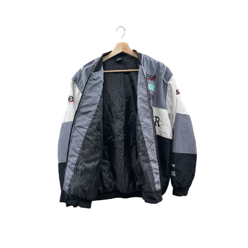 Vintage 1990's Mercedes Benz Warsteiner F1 Racing Bomber Jacket