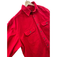 Vintage Woolrich Men's Red Chamois Button Up L/S Shirt