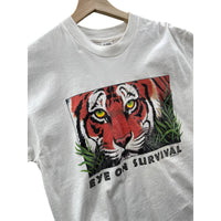 Vintage 1990's Eyes on Survival Tiger Graphic Nature T-Shirt