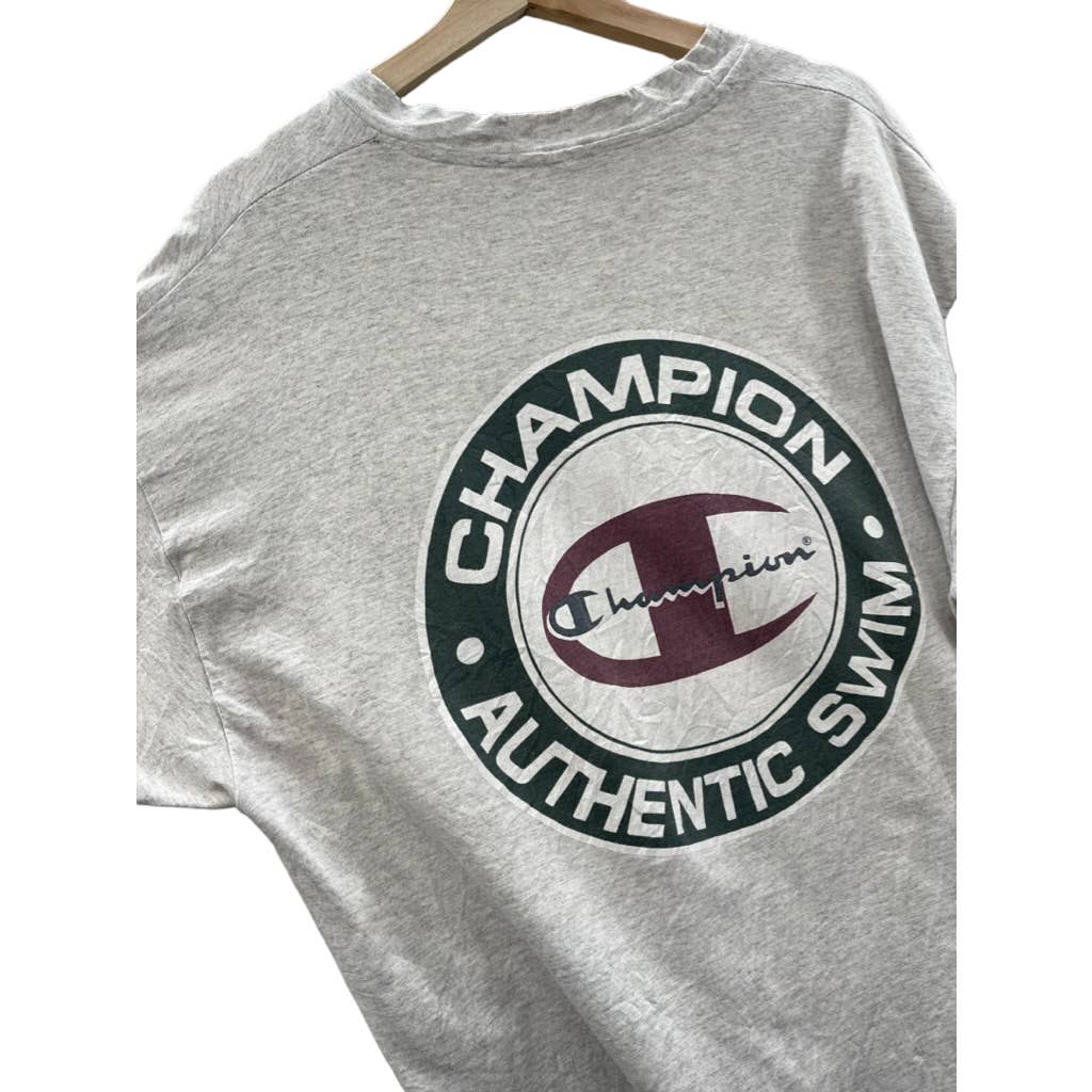 Vintage 1990's Champion Authentic Swim Graphic T-Shirt