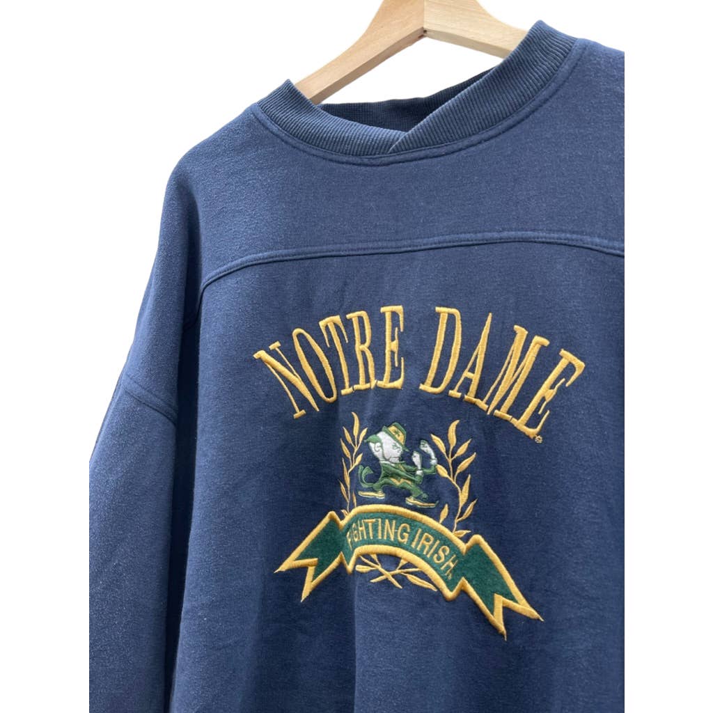 Vintage 1990's Notre Dame Fighting Irish Embroidered Crewneck