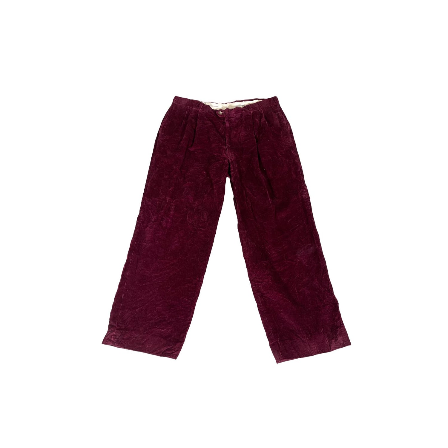Vintage Cotton Brothers Men's Wine Red Relaxed Fit Corduroy Pants 36x28