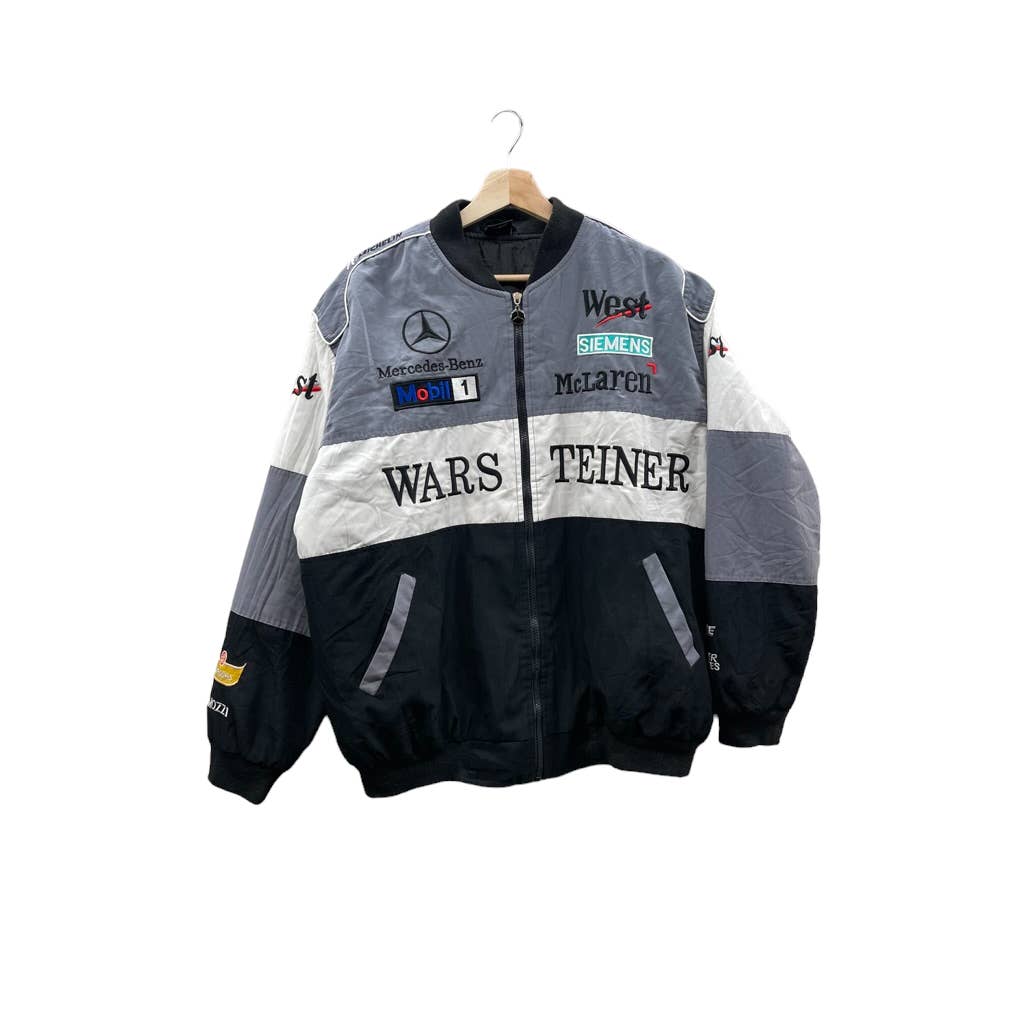 Vintage 1990's Mercedes Benz Warsteiner F1 Racing Bomber Jacket