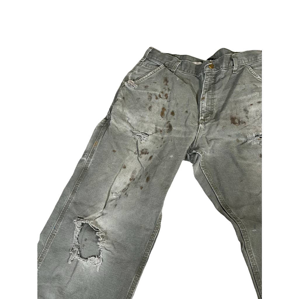 Vintage Carhartt Distressed Stone Olive Carpenter Pants