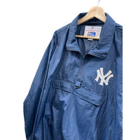 Vintage 1990's New York Yankees Pro Player MLB Team Logo Quarter Zip Jacket