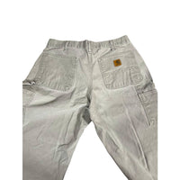 Vintage 2000's Carhartt Distressed Stone Grey Carpenter Pants