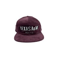 Vintage 1990's Texas A&M Aggies Twins Corduroy Snapback Hat