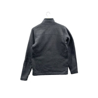 The North Face Men's 1/4 Zip Dark Gray Knitted Fleece Jacket