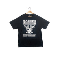 Vintage 2000's Oakland Raiders "Just Win Baby" Graphic T-Shirt