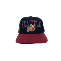 Vintage 1990's Seattle Supersonics Sports Specialties Laser Shadow Snapback Hat