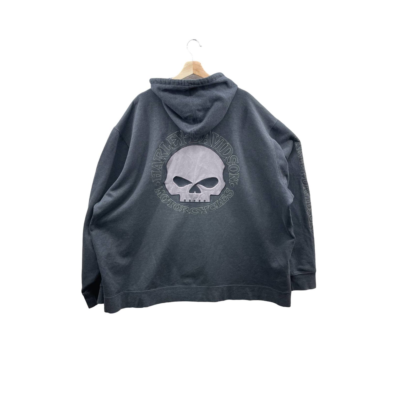 Vintage 2000's Harley-Davidson Skull Graphic Heavyweight Hoodie