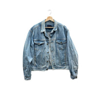 Vintage 1990's Calvin Klein Light Wash Denim Trucker Jacket