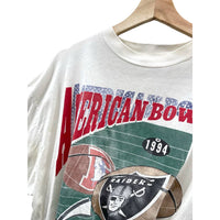 Vintage 1994 Distressed American Bowl Broncos v Raiders T-Shirt