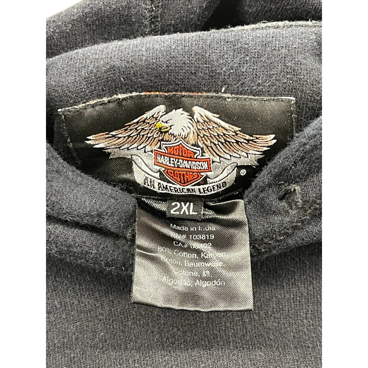 Vintage 2000's Harley-Davidson Heavy Knit Embroidered Hoodie